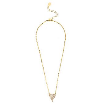 Rivka Friedman 18K Gold Plated Elongated Heart Necklace