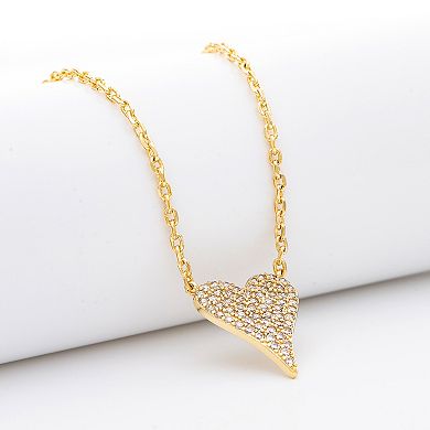 Rivka Friedman 18K Gold Plated Elongated Heart Necklace