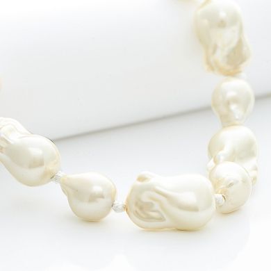 Rivka Friedman Baroque Shell Pearl Collar Necklace