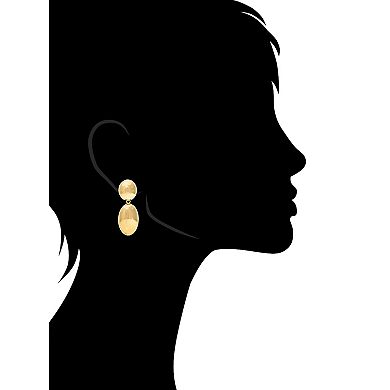 Rivka Friedman 18K Gold Plated Polished Chunky Double Drop Dangle Earring
