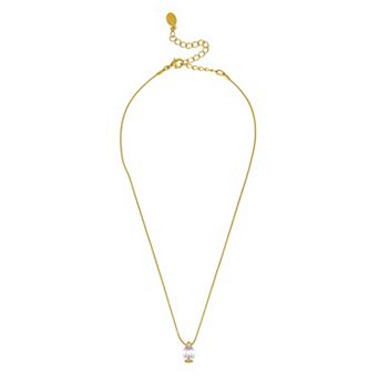 Rivka Friedman 18K Gold Plated Pear Cubic Zirconia Pendant Necklace