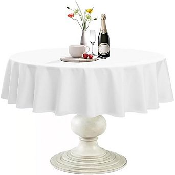 60" Round Tablecloth Waterproof Stain-Resistant Washable Polyester