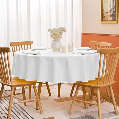 60" Round Tablecloth Waterproof Stain-Resistant Washable Polyester