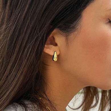Teardrop Dome Drop Earrings