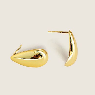 Teardrop Dome Drop Earrings