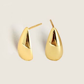 Teardrop Dome Drop Earrings