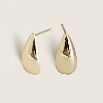 Teardrop Dome Drop Earrings