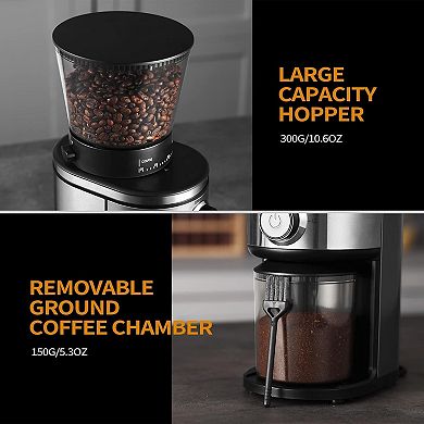 Coffee Grinder, Electric Conical Coffee Bean Grinder With Adjustable Grind Settings