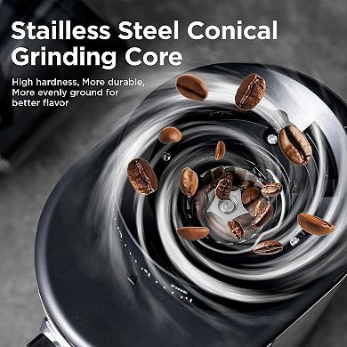 Coffee Grinder, Electric Conical Coffee Bean Grinder With Adjustable Grind Settings