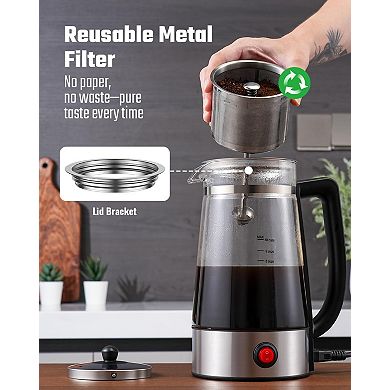 Follicular coffee pot, electric coffee pot, automatic insulation, anti drip nozzle