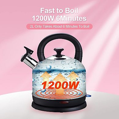 Electric Water Kettle with Temperature Recorder, Safety Protection for Tea & Coffee