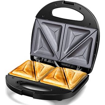 2 in Sandwich Maker Panini Press Grill with Nonstick Plates,with Easy Cut Edges