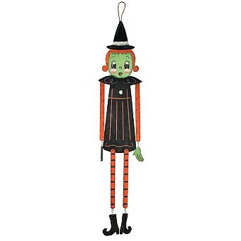 Johanna Parker Pumpkin Peeps Wooden Halloween Witch Wall Hanging Door Decor Art