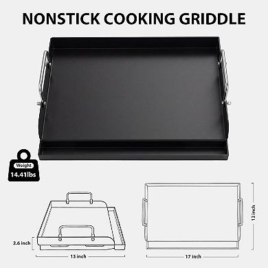 Nano-Ceramic Nonstick Griddle Plate for Gas and Charcoal Grills