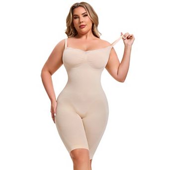 Sleeveless Shapewear Bodysuits for Women Tummy Control Seamless Lace Trim Bodyshaper
