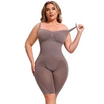 Sleeveless Shapewear Bodysuits for Women Tummy Control Seamless Lace Trim Bodyshaper