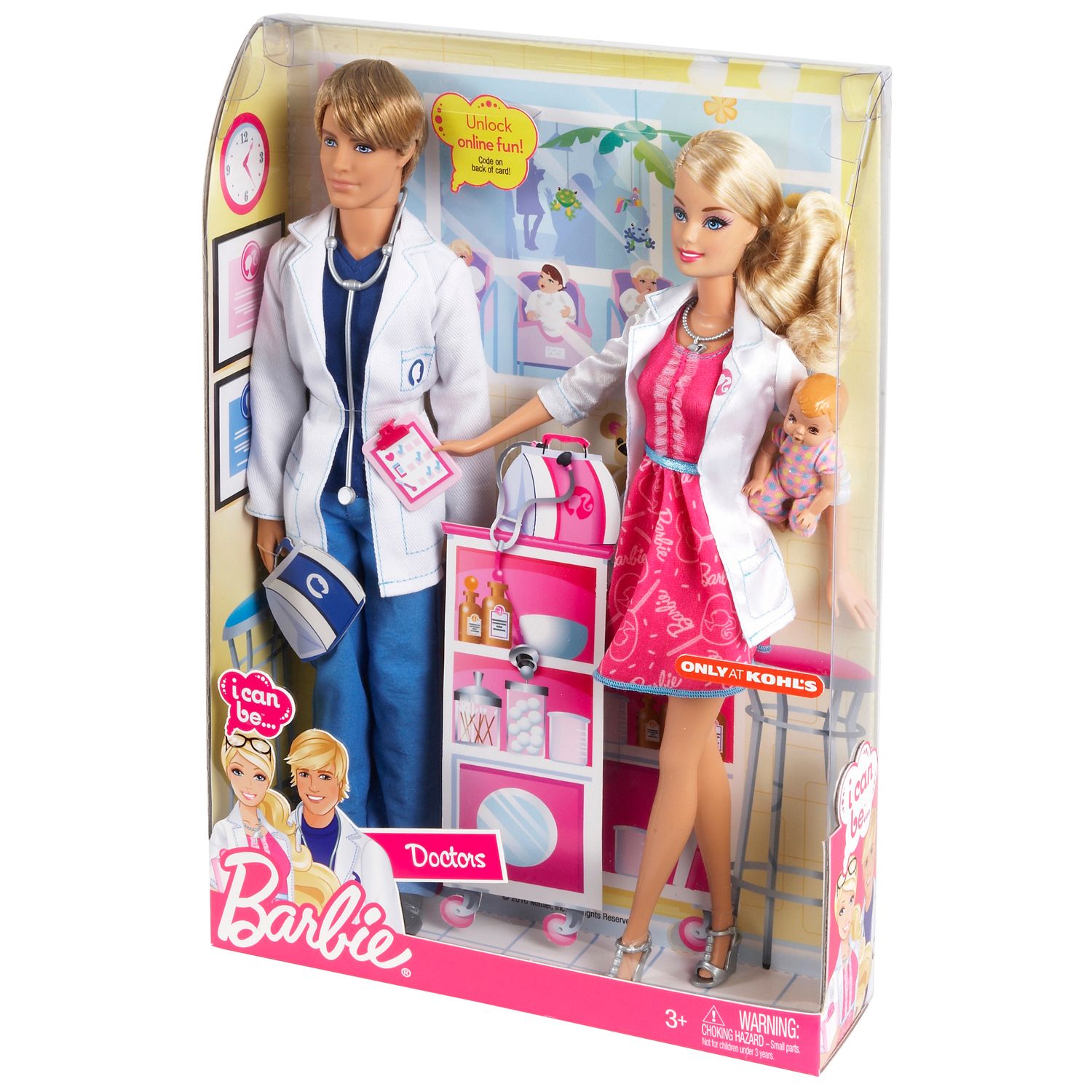 barbie doctor doll set