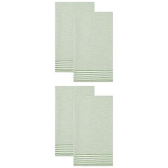 4 Packs Striped Soft Absorbent Dish Towels, Reusable Machine Washable Kitchen Hand Towels 26" x 18"
