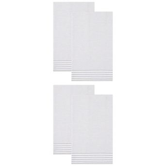 4 Packs Striped Soft Absorbent Dish Towels, Reusable Machine Washable Kitchen Hand Towels 26" x 18"