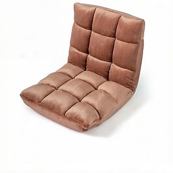 Costway Floor Sofas & Couches with Back Support, 14-Position Adjustable Back, Thick Sponge Padding