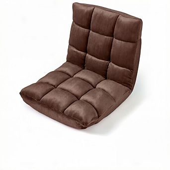 Costway Floor Sofas & Couches with Back Support, 14-Position Adjustable Back, Thick Sponge Padding