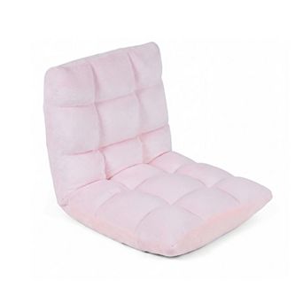 Costway Floor Sofas & Couches with Back Support, 14-Position Adjustable Back, Thick Sponge Padding