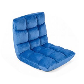 Costway Floor Sofas & Couches with Back Support, 14-Position Adjustable Back, Thick Sponge Padding