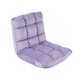 Costway Floor Sofas & Couches with Back Support, 14-Position Adjustable Back, Thick Sponge Padding
