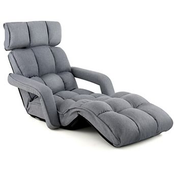 Costway 6-Position Adjustable Floor Chair for Adults Foldable Lazy Sofa for Living Room