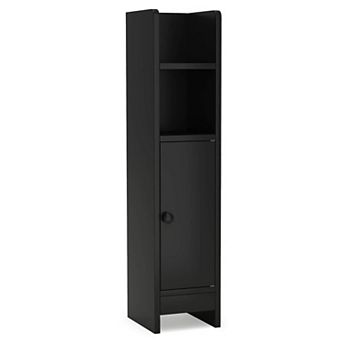 Costway Bathroom Storage Cabinet with Adjustable Shelf 1 Door & 2 Open Shelves Living Room