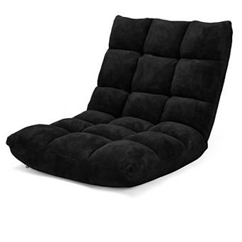 Costway Adjustable 14-Position Floor Chair Folding Lazy Sofas & Couches Cushioned