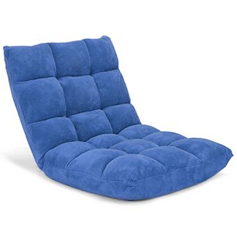 Costway Adjustable 14-Position Floor Chair Folding Lazy Sofas & Couches Cushioned