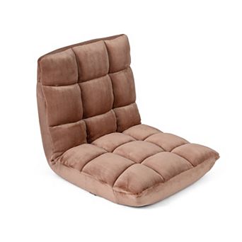 Costway Adjustable 14-Position Floor Chair Folding Lazy Sofas & Couches Cushioned
