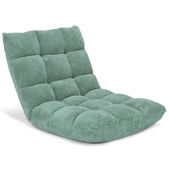 Costway Adjustable 14-Position Floor Chair Folding Lazy Sofas & Couches Cushioned