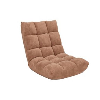 Costway Adjustable 14-Position Floor Chair Folding Lazy Sofas & Couches Cushioned