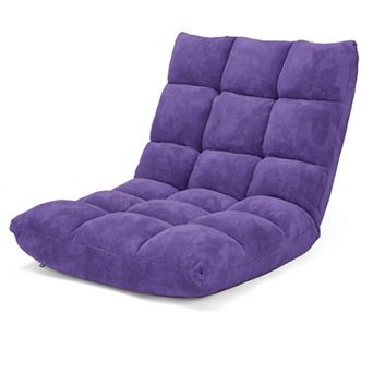 Costway Adjustable 14-Position Floor Chair Folding Lazy Sofas & Couches Cushioned