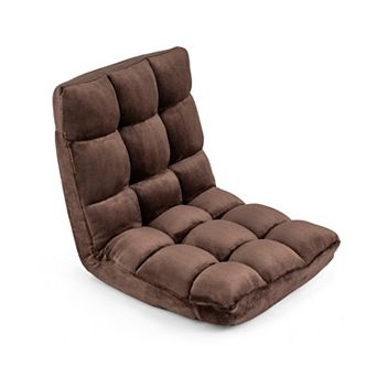 Costway Adjustable 14-Position Floor Chair Folding Lazy Sofas & Couches Cushioned