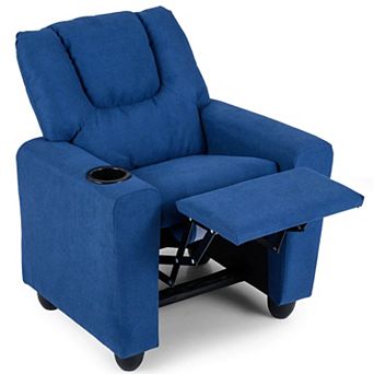 Costway Kids Recliner with Cup Holder with Adjustable Backrest & Footrest for Boys & Girls
