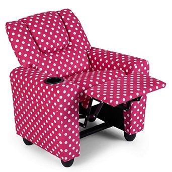 Costway Kids Recliner with Cup Holder with Adjustable Backrest & Footrest for Boys & Girls