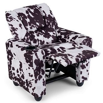 Costway Kids Recliner with Cup Holder with Adjustable Backrest & Footrest for Boys & Girls