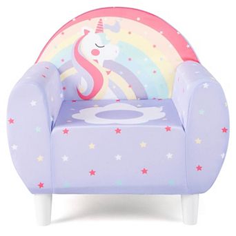 Costway Kids Sofa with Breathable Spandex Fabric High-density Sponge Filling for Boys Girls