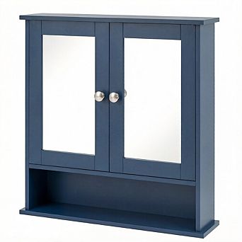 Costway Wall Mount Mirror Cabinet Bathroom Medicine Cabinet Organizer