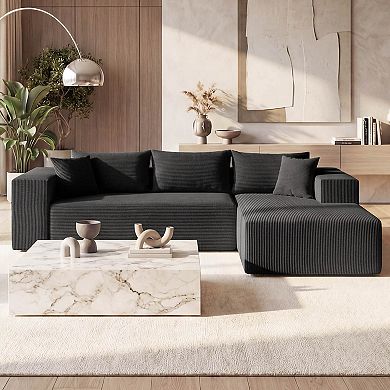 Costway 110.5” Modular Sectional Sofa with Deep Seats & Comfy Backrests, Comfy Armrests
