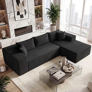 Costway 110.5” Modular Sectional Sofa with Deep Seats & Comfy Backrests, Comfy Armrests