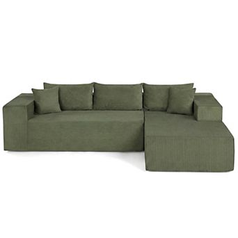 Costway 110.5” Modular Sectional Sofa with Deep Seats & Comfy Backrests, Comfy Armrests