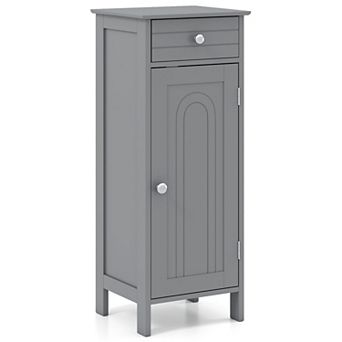 Costway Bathroom Storage Floor Cabinet Organizer Free-Standing w/ Drawer