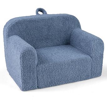 Costway Kids Couch Portable Toddler Sofa with Handle Anti-slip Base Removable Comfy Chair