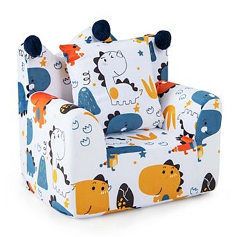 Costway Kids Sofa Chair Foam Filled Armchair Toddler Couch with Cover & Pillow