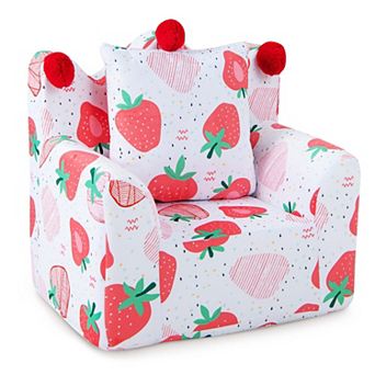 Costway Kids Sofa Chair Foam Filled Armchair Toddler Couch with Cover & Pillow