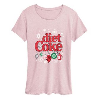 Women's Diet Coke Festive Holiday Ornaments Graphic Tee